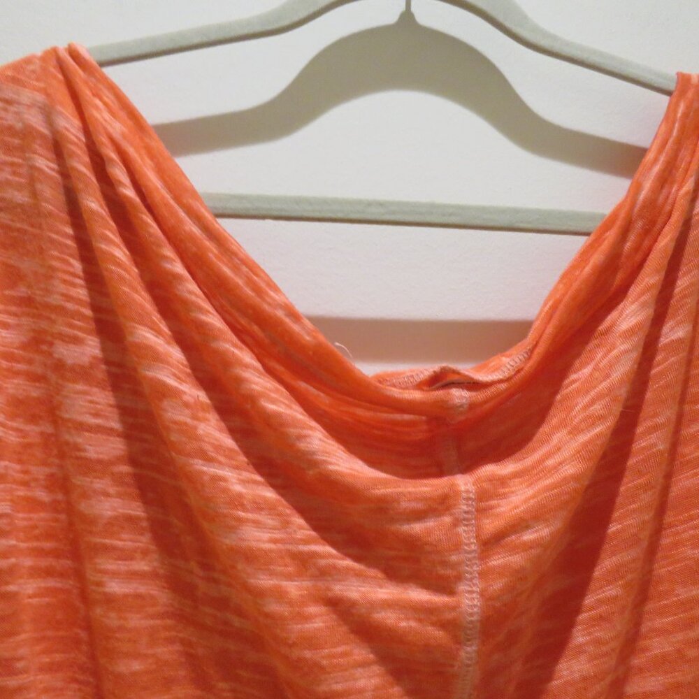 FREE PEOPLE WE THE FREE Astrid Neck Burnout Oversized Top in Lotus Red Boho L - Picture 12 of 14